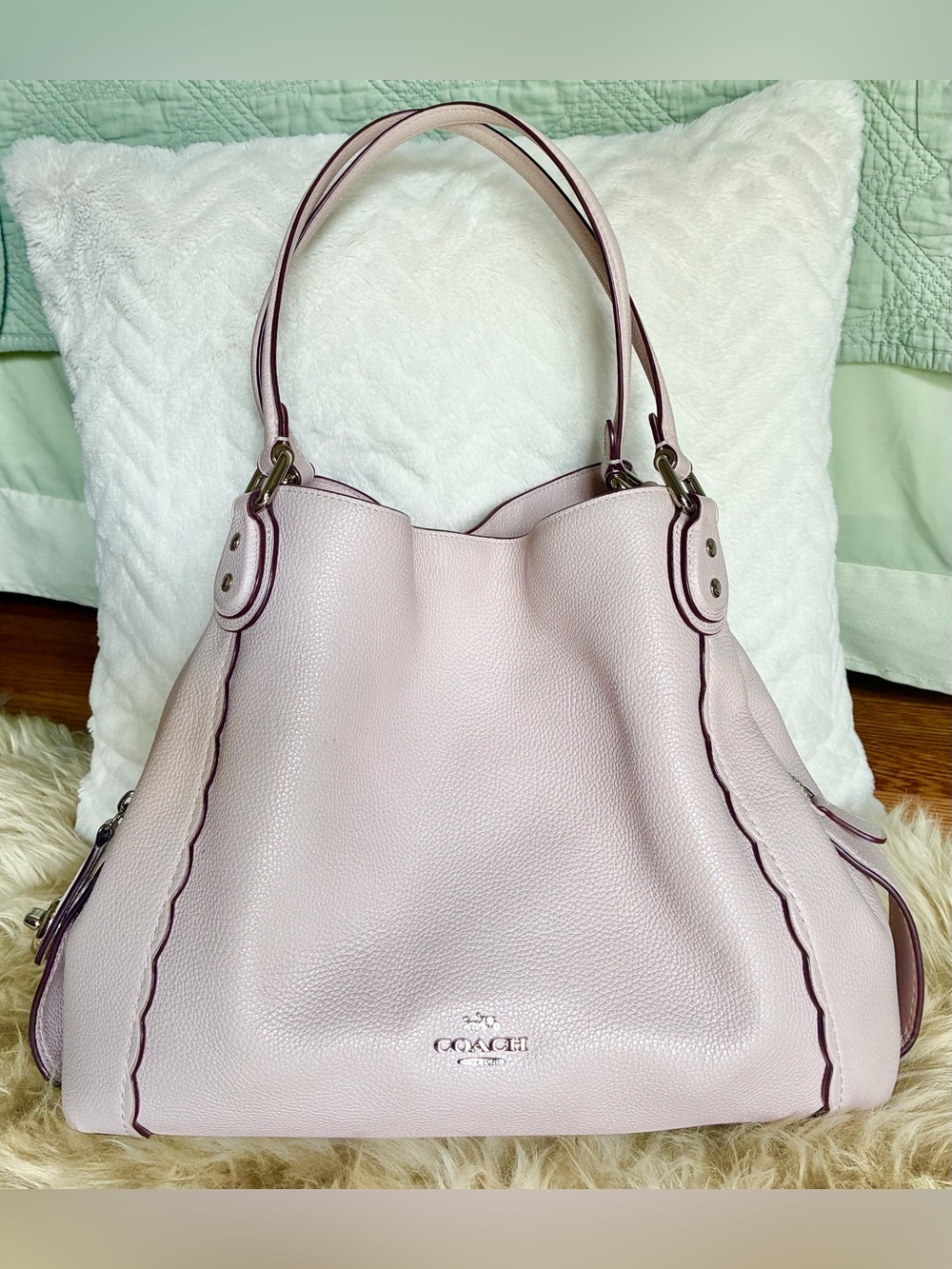 Coach Blush Pink Leather Shoulder Bag